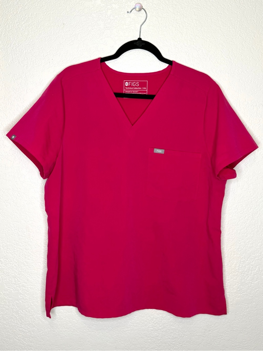Figs Catarina Scrub Top One Pocket Sz XXL Technical Collection Ultra Rose Nurse